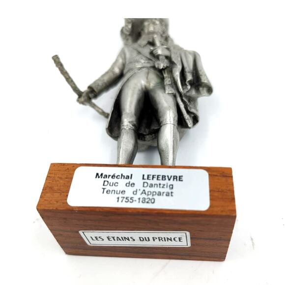 Les Etains du Prince Marechal Lefebvre Pewter Figurine wooden base - Picture 3 of 3